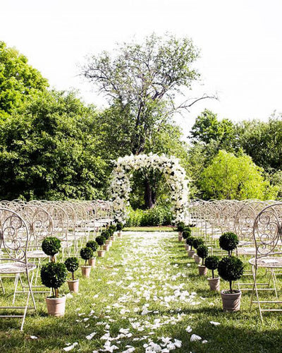 outdoor wedding ceremony decor martha stewart