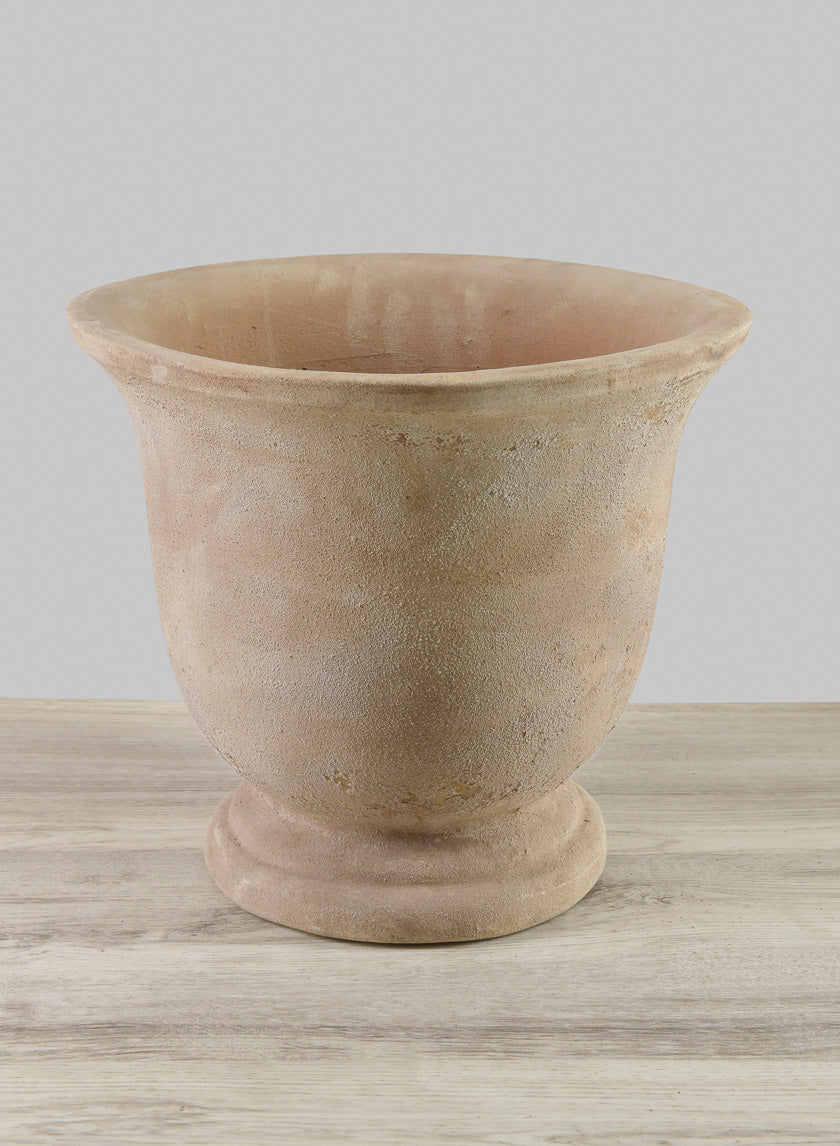 Petra Aged Clay Urns Decor Jamali Garden Beige 9in Tall EACH