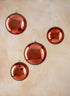 4in Round Shiny Dark Copper Plastic Ornament Ball, Set of 4 Decor Jamali Garden