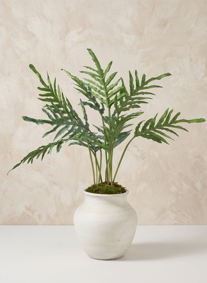 12in Tall Ohaxa Fiber Cement Urn Decor Jamali Garden