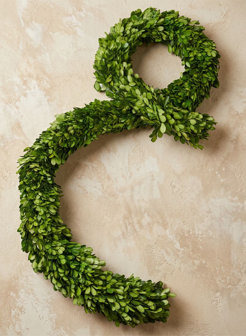 72in Long Preserved Boxwood Garland Decor Jamali Garden