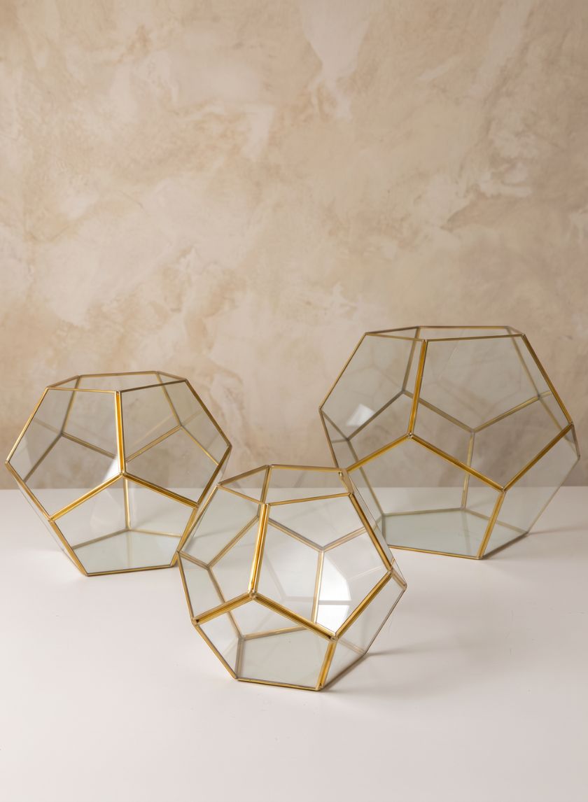 Glass Honeycomb Candleholder Decor Jamali Garden