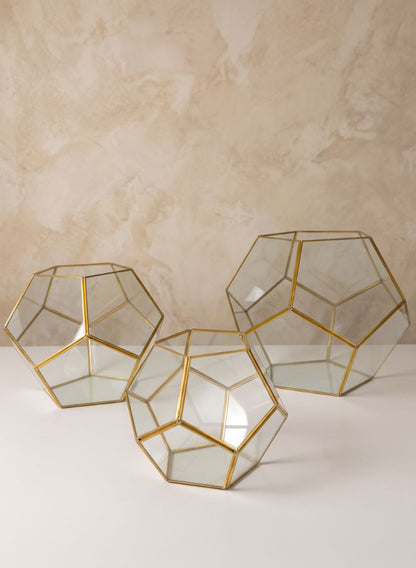 Glass Honeycomb Candleholder Decor Jamali Garden
