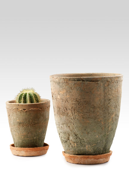 8in Red Mossed Vase Pot Decor Jamali Garden