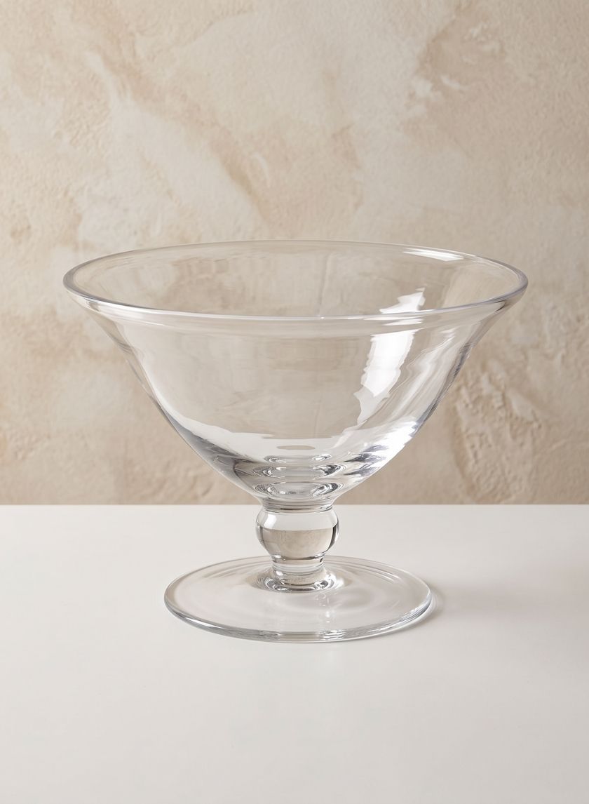 7.5in Wide Glass Table Bowl Decor Jamali Garden