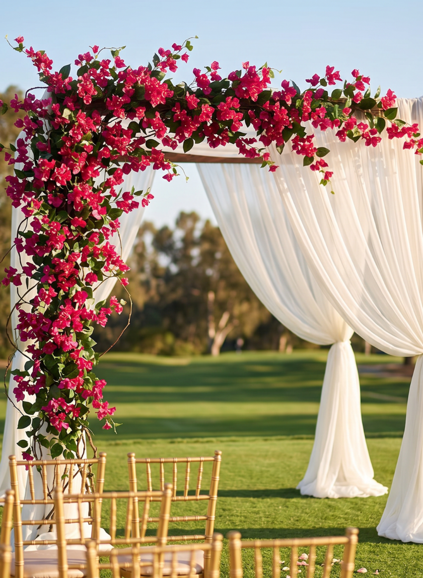 47in Long Pink Bougainvillea Spray, Case of 12 Decor Jamali Garden