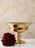 10in Wide Polished Brass Urn Decor Jamali Garden