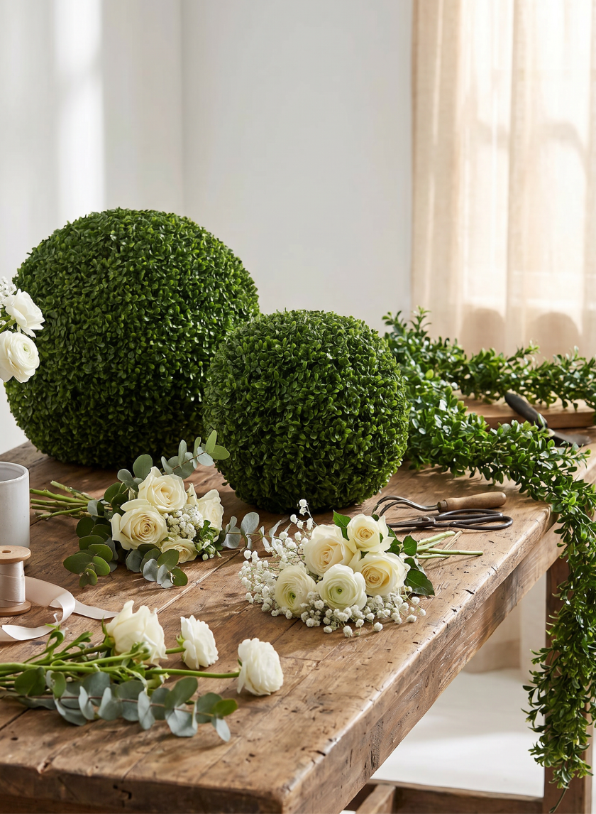 Faux Boxwood Balls Decor Jamali Garden