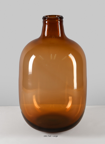 Mesquite Amber Bottle Vase Decor Jamali Garden Amber 14in Tall - Large EACH