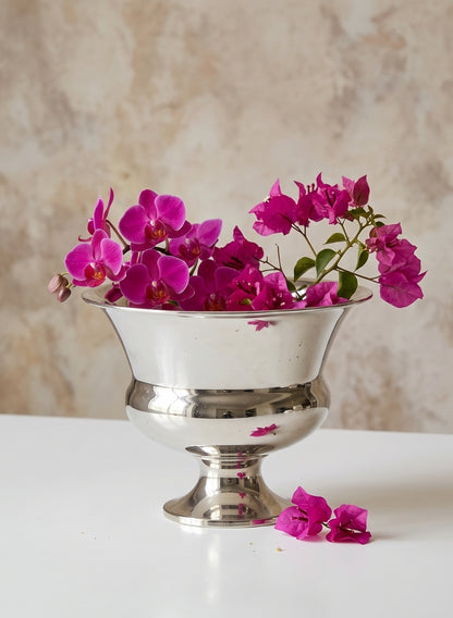 8.5in Wide Nickel Bowl Decor Jamali Garden