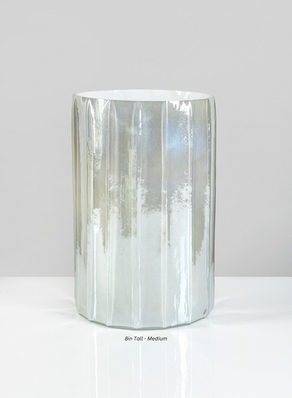 Norvege Pearl White Vase Decor Jamali Garden White 8in Tall - Medium EACH