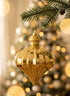 7in Long Gold Glittered Plastic Onion Ornament Decor Jamali Garden
