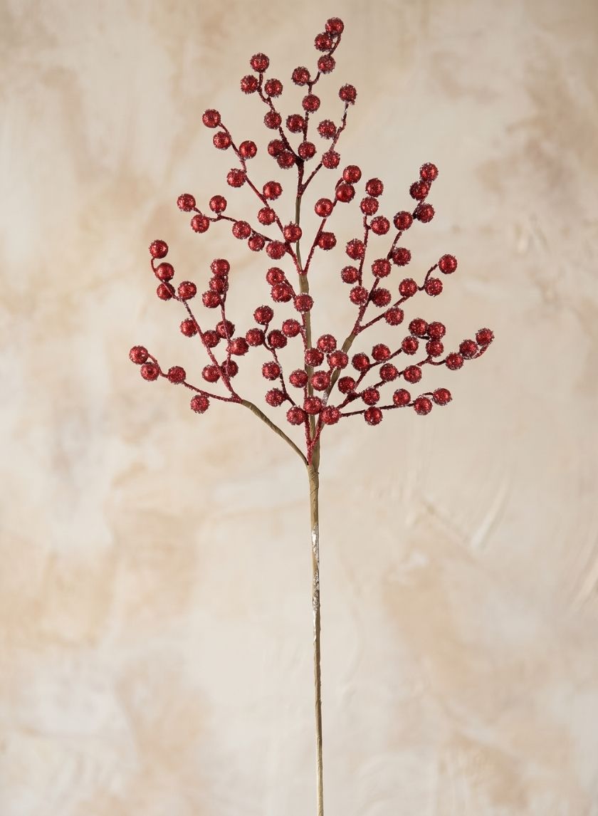 29in Long Beaded Berry Spray Decor Jamali Garden