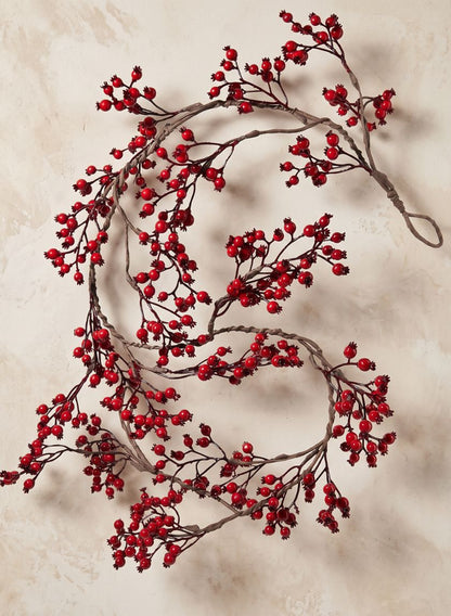 55in Long Red Berry Garland, Case of 6 Decor Jamali Garden