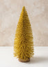 9.5in Tall Gold Frost Tabletop Bottle Brush Christmas Tree, Bundle of 12 Decor Jamali Garden