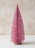 10in Tall Pink Frost Glittered Tabletop Christmas Tree, Case of 12 Decor Jamali Garden