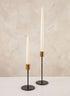 Barney Black Gold Taper Metal Holder Decor Jamali Garden