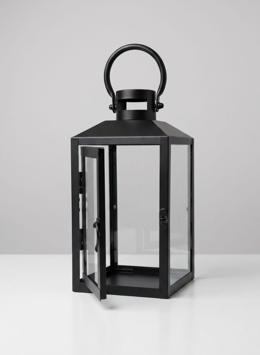 Black Monterey Lantern Decor Jamali Garden