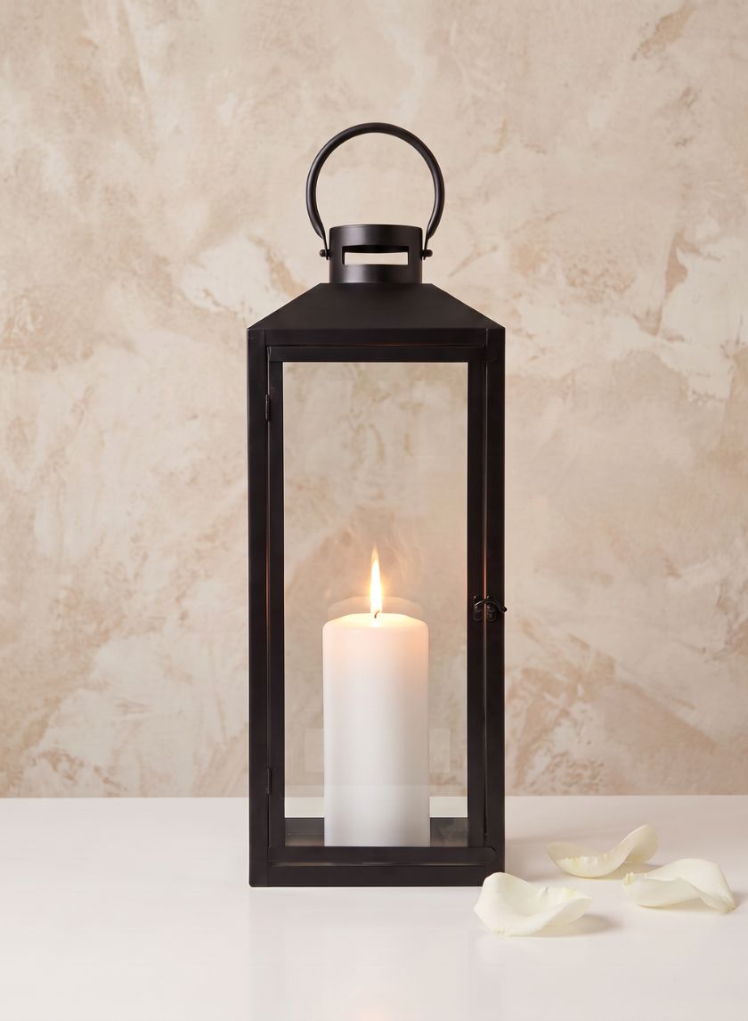 Black Monterey Lantern Decor Jamali Garden