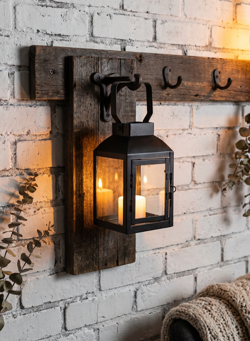 6in Tall Barney Black Lantern, Mini Decor Jamali Garden