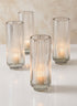 6.25in Tall Pleated Glass Votive Holder, Set of 4 Decor Jamali Garden