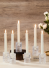 9in Tall White Taper Candles with Remote, Set of 6 Decor Jamali Garden
