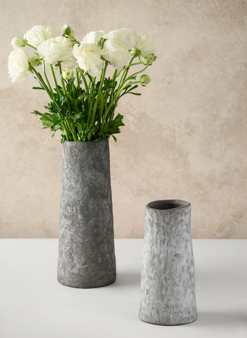 Iquitos Venetian Grey Ceramic Vase Decor Jamali Garden