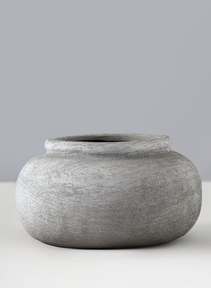 8in Wide Iquitos Venetian Grey Ceramic Bowl Decor Jamali Garden