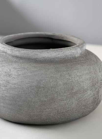 8in Wide Iquitos Venetian Grey Ceramic Bowl Decor Jamali Garden