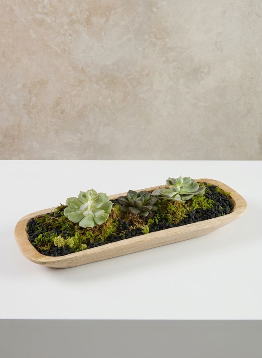 16in Long Padang Rectangular Wood Bowl