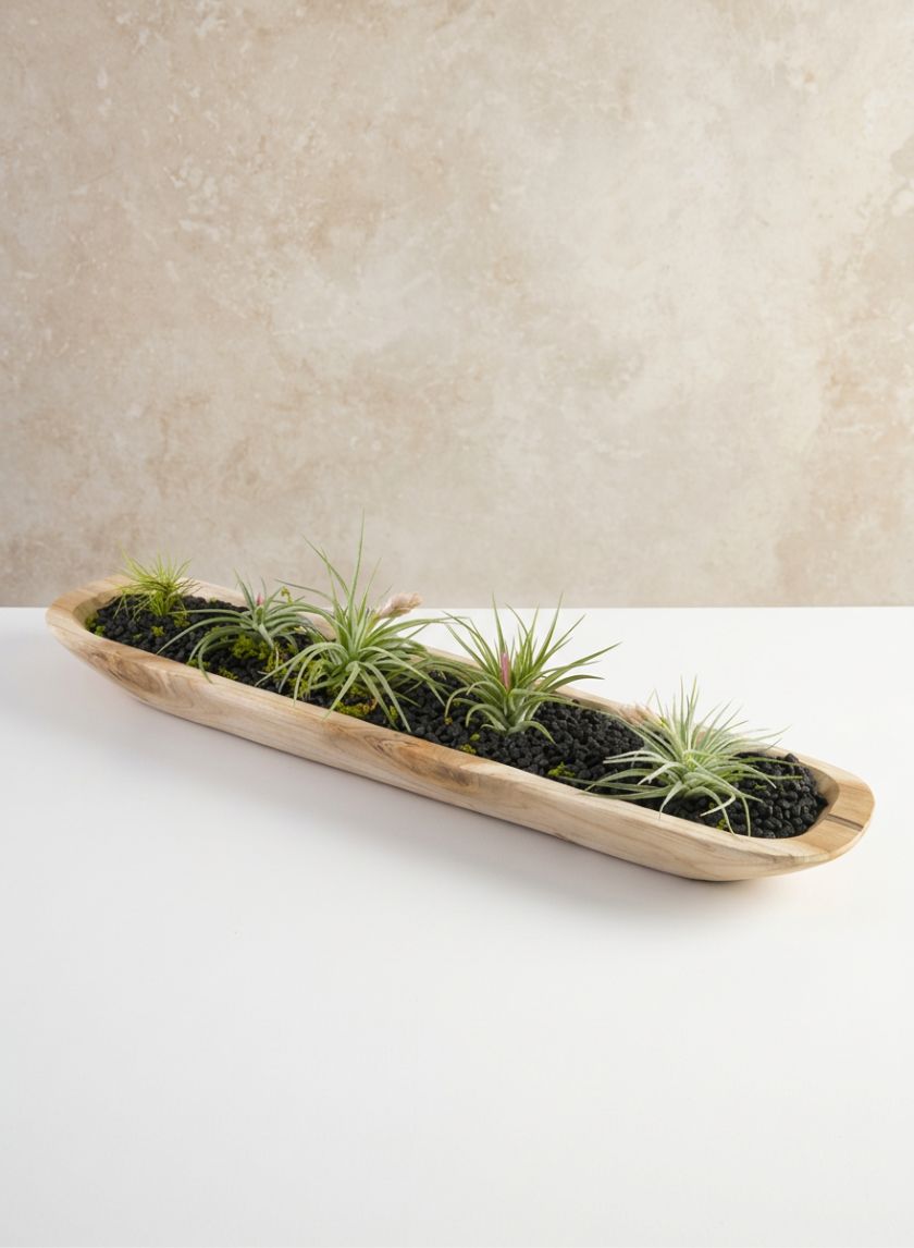 24in Long Padang Rectangular Wood Bowl Decor Jamali Garden