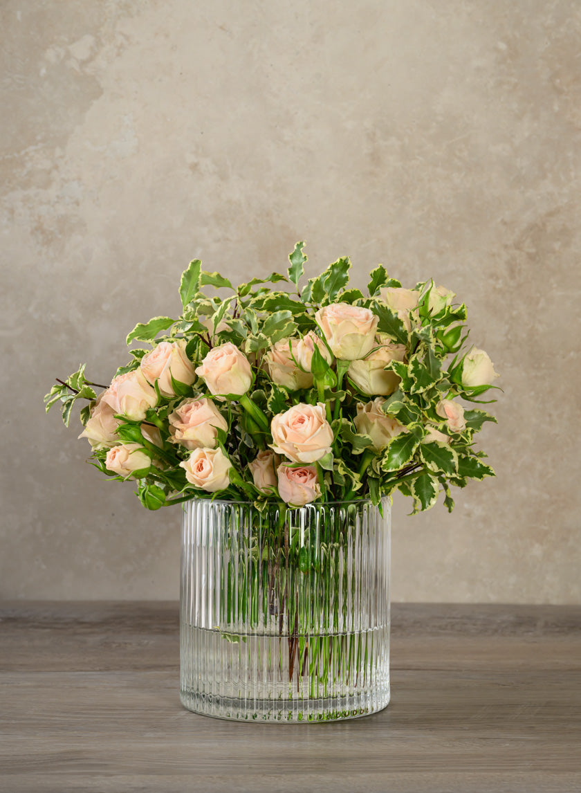 5in Tall Vienna Pleated Glass Cylinder