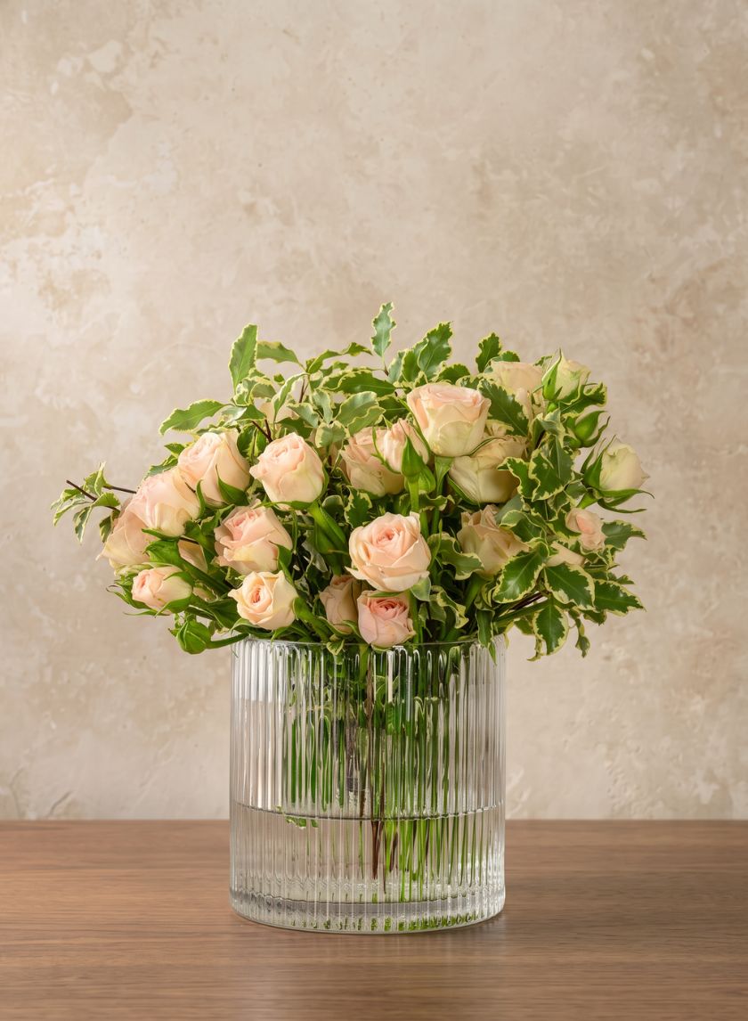 5in Tall Vienna Pleated Glass Cylinder Decor Jamali Garden