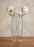 13in Tall Harem Cut Work Hurricane Glass Vase Decor Jamali Garden