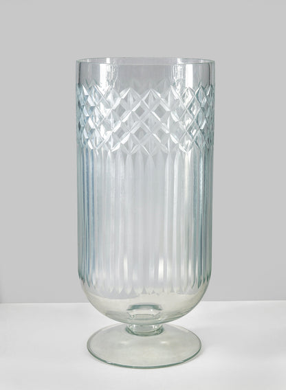 Harem Cut Work Hurricane Glass Vase Decor Jamali Garden