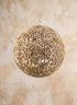 8in Round Snowflake Hollow Plastic Ball - Laser & Champagne Gold Glitter Decor Jamali Garden
