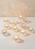 2.5in Wide Clear Pleated Tealight Glass Holder, Set of 12 Decor Jamali Garden