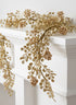 60in Long Gold Glitter Garland Decor Jamali Garden