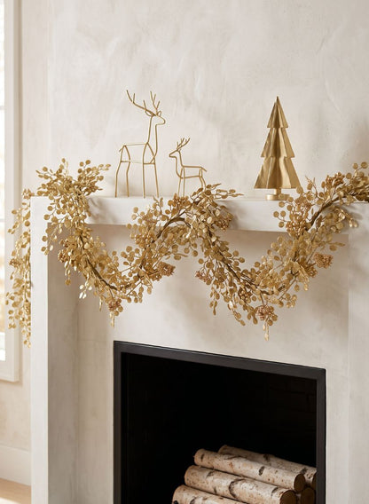 60in Long Gold Glitter Garland Decor Jamali Garden