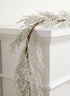 60in Long Frosted Silver Garland Decor Jamali Garden