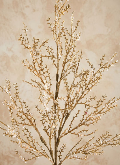 28in Long Gold Glitter Twig Spray Decor Jamali Garden