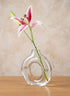 8in Tall Obelisk Deco Glass Vase Decor Jamali Garden