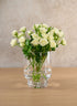 8in Tall Luxe Pedestral Glass Vase Decor Jamali Garden
