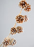 6ft Long White Tips Pinecones Garland Decor Jamali Garden