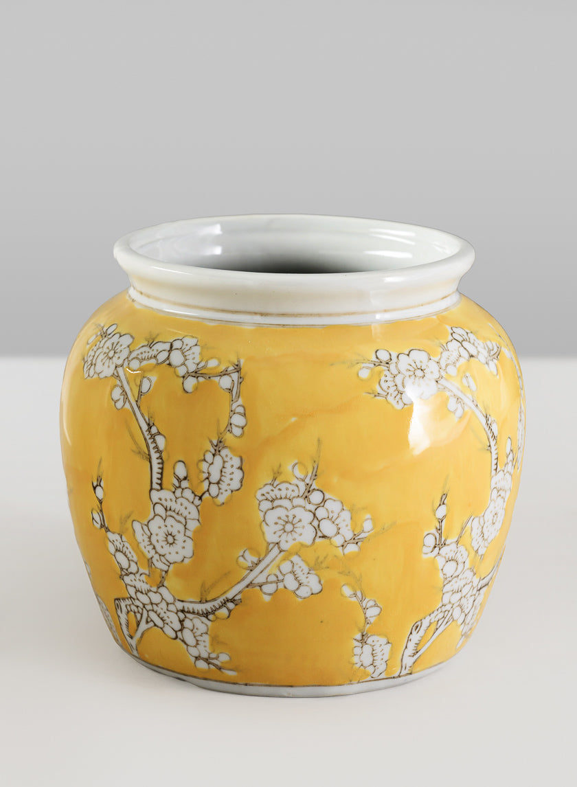 6in Tall Ming Safron Bell Ceramic Vase Decor Jamali Garden