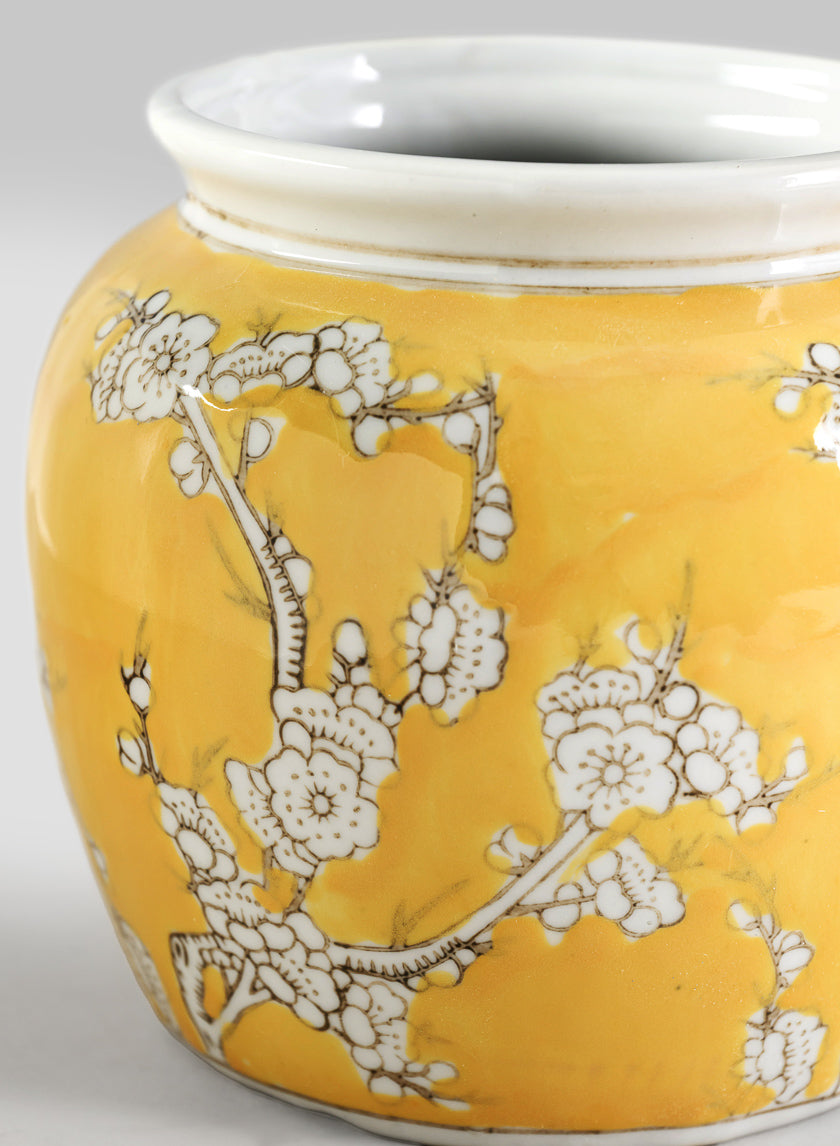 6in Tall Ming Safron Bell Ceramic Vase Decor Jamali Garden