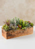 15.75in Long Burnt Wood Flower Box Decor Jamali Garden