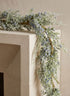 60in Long Iced Blue Berry Pine Garland Decor Jamali Garden