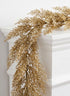 65in Long Gold Glitter Cedar Garland Decor Jamali Garden