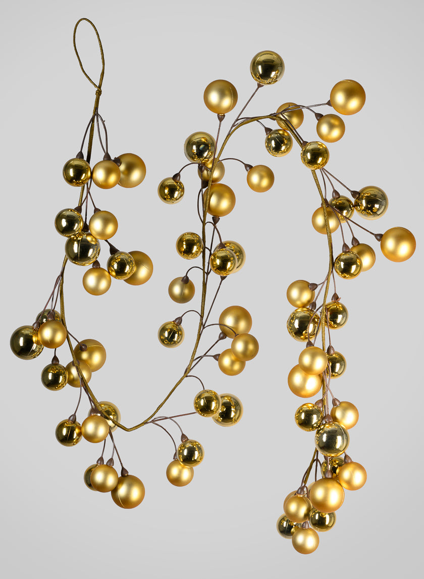 69in Long Gold Ball Garland – Jamali Garden